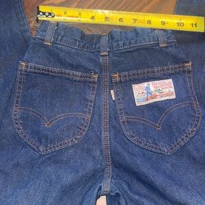 Levi's kid’s Dark Blue Denim Jeans with Orange Contrast Stitching